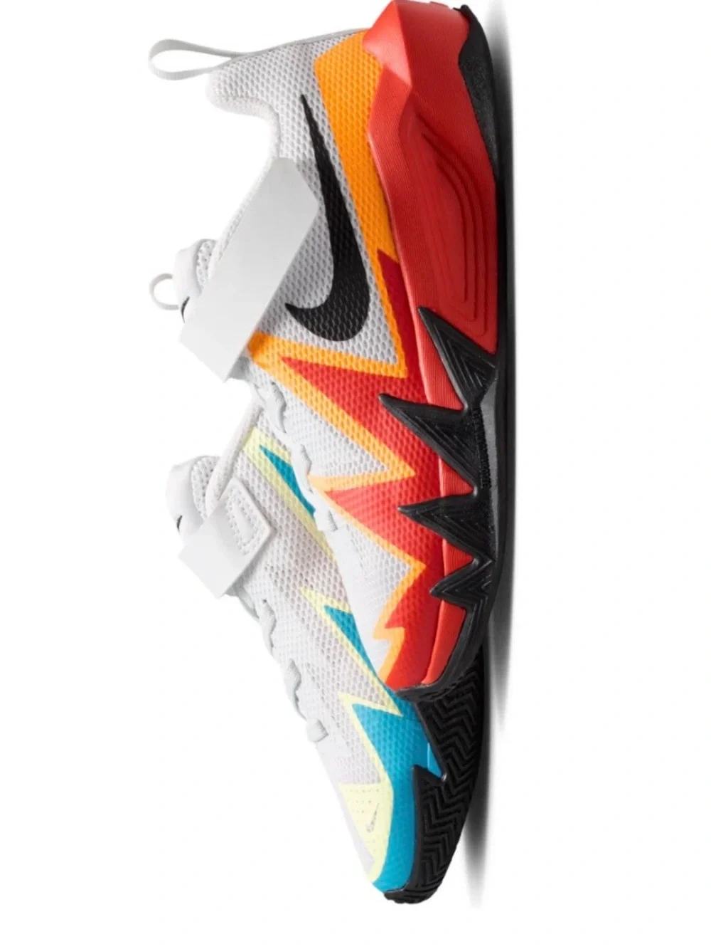 Nike Kids Dynamite Sneakers in White with Red and Blue Accents